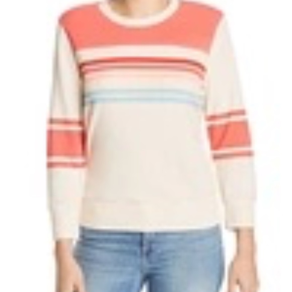 MOTHER | 1/2 and 1/2 Koozie Sweatshirt | Strawberry | Medium - Picture 1 of 10